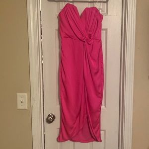 DO+BE Hot Pink Strapless Dress Size Medium